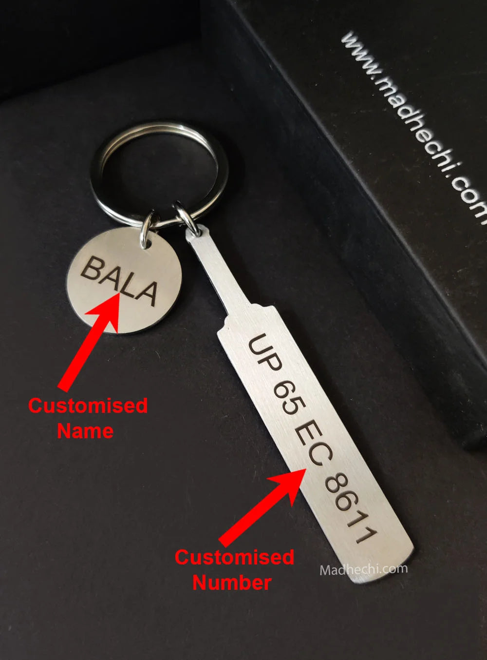 Bat and Ball cricket Keychain