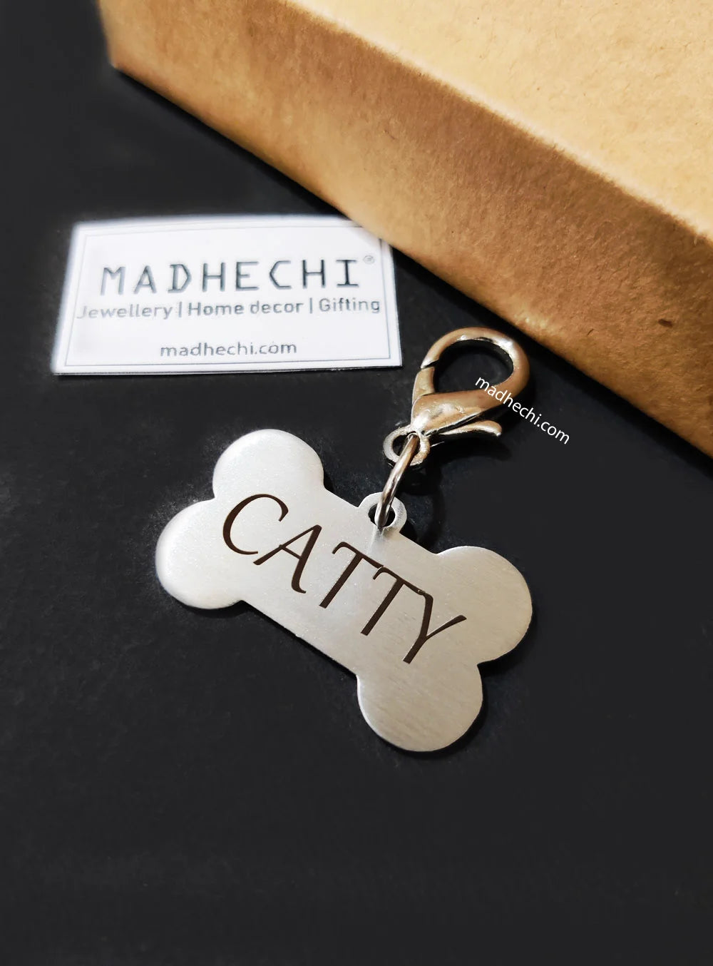 Bone Shape Cat Name Tag