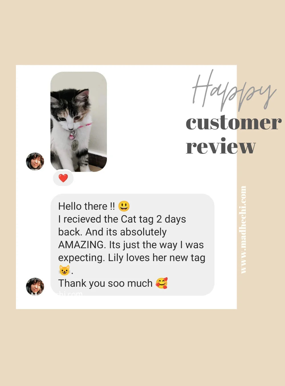 Bone Shape Cat Name Tag