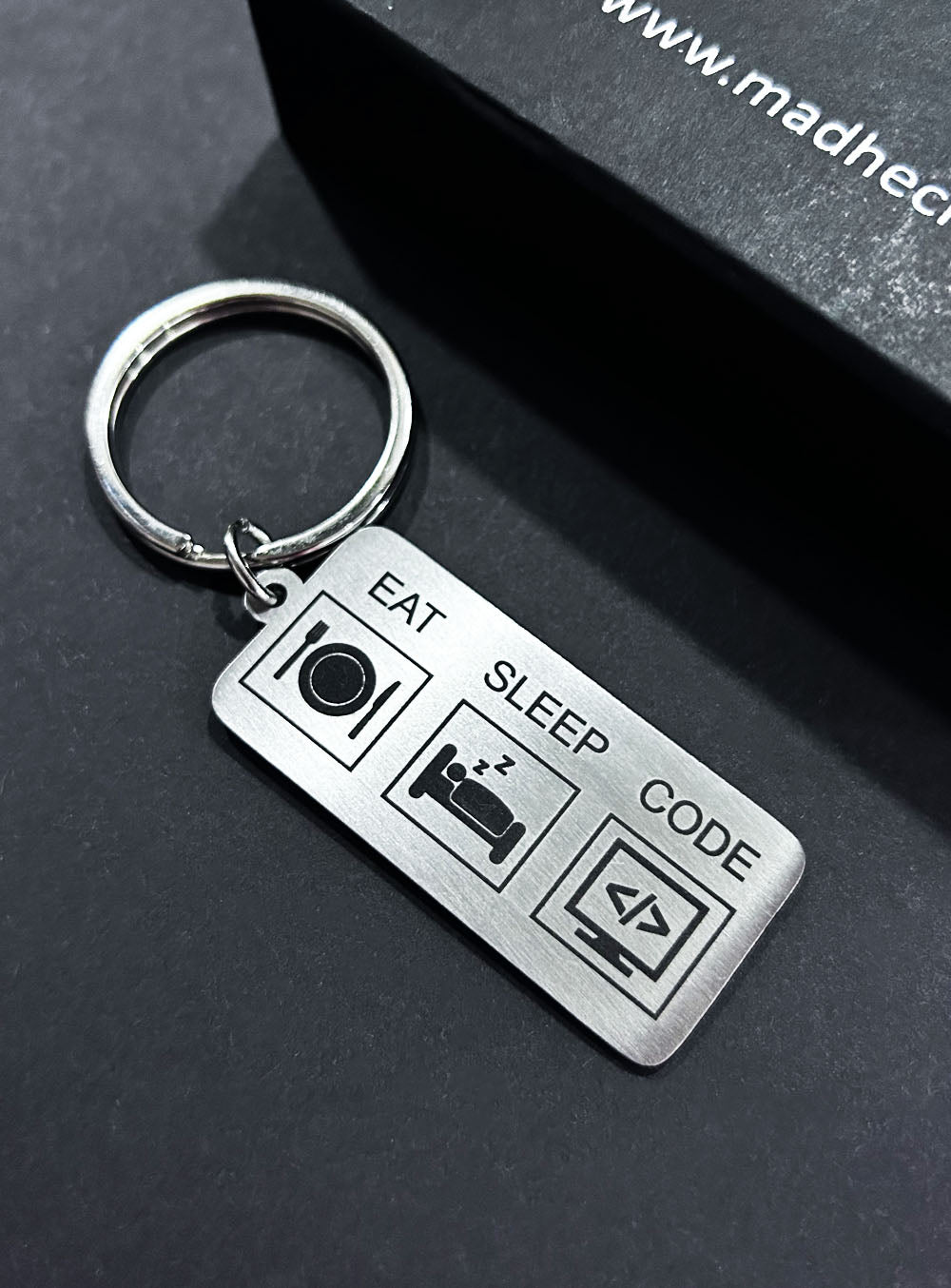 Eat Sleep Code Keychain
