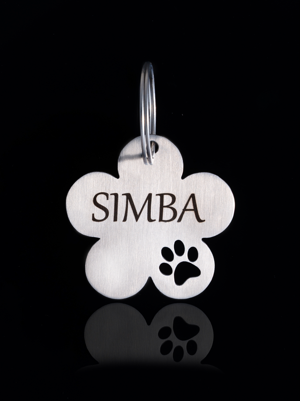 Flower Dog Name Tag
