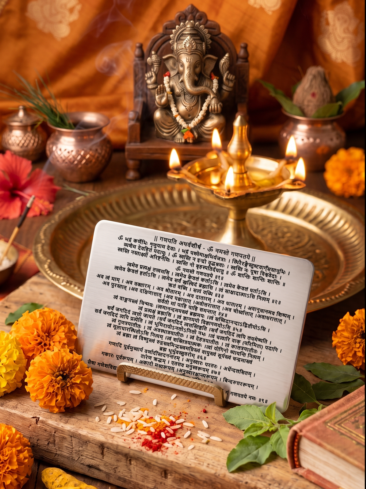 Ganapati Atharvasirsha Metal Card