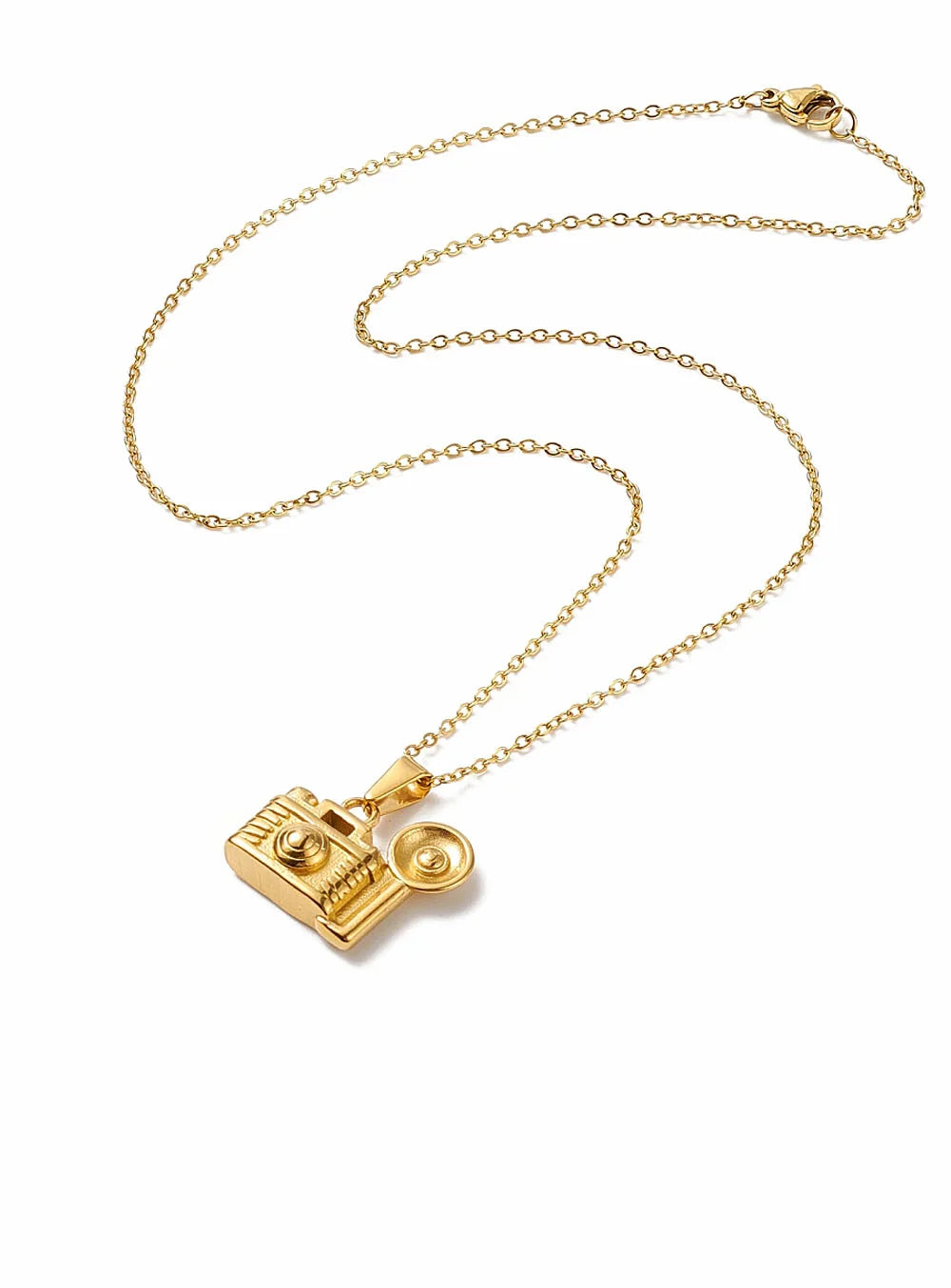 Gold Camera Necklace