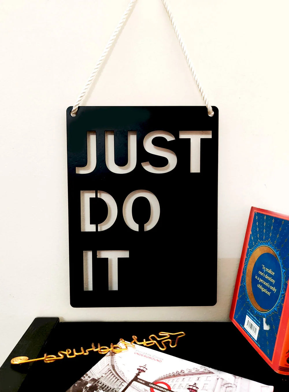 Just Do It Metal Wall Hanging