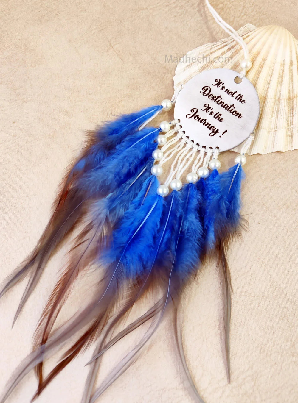 Blue Dream Catcher with Customized Quote
