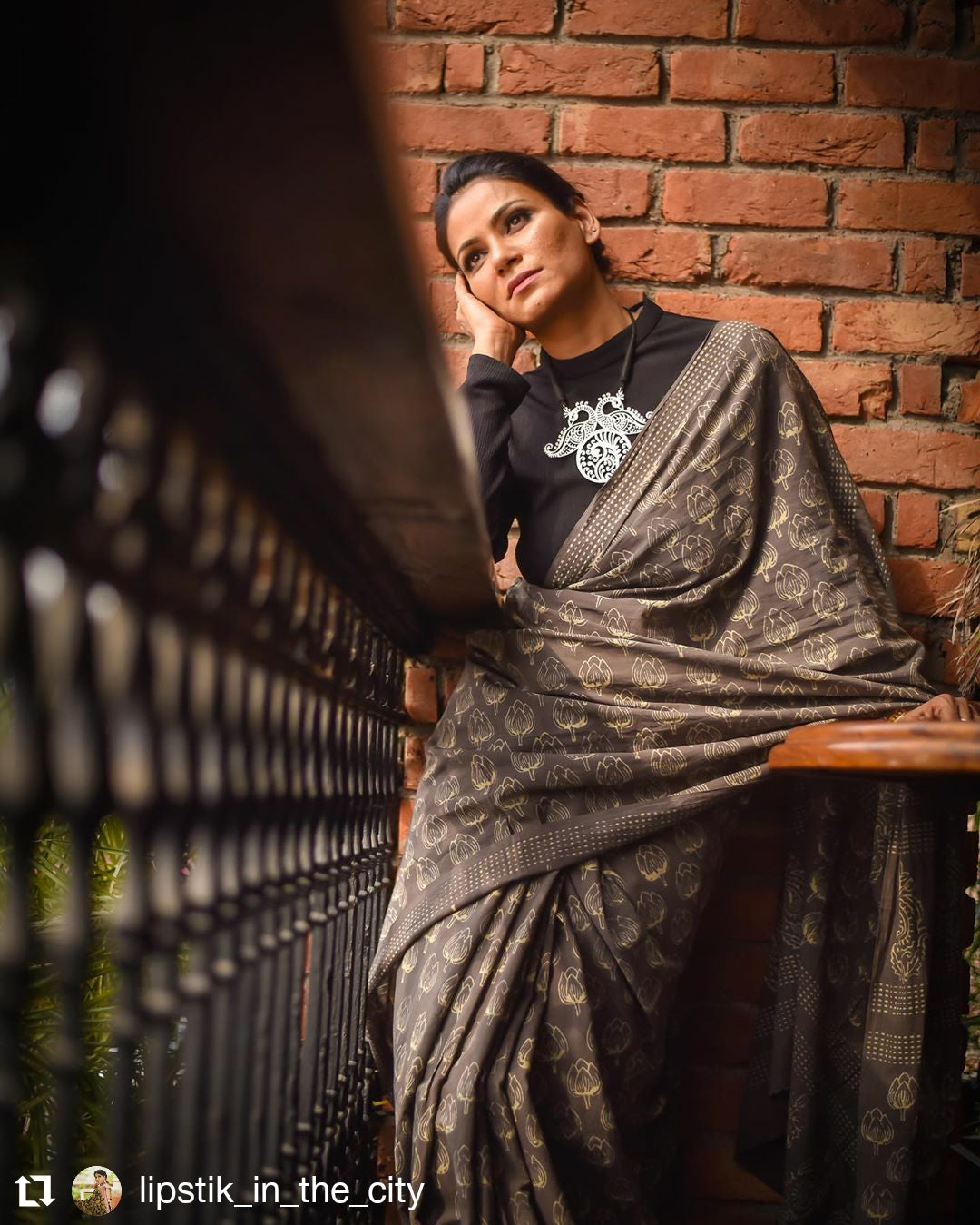 Kalamkari Peacock Neckpiece