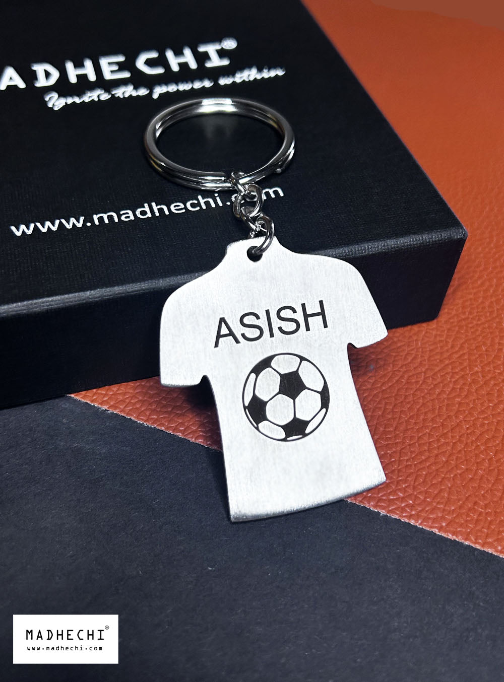 Personalized Name Football Jersey Keychain