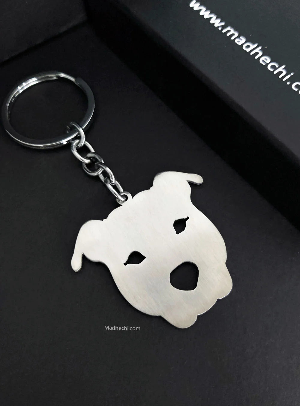 Pitbull Dog Keychain