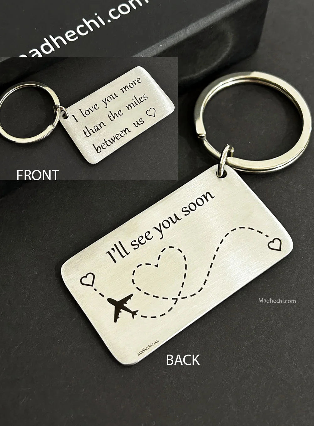 Long Distance Keychain See You Soon Keychain Madhechi