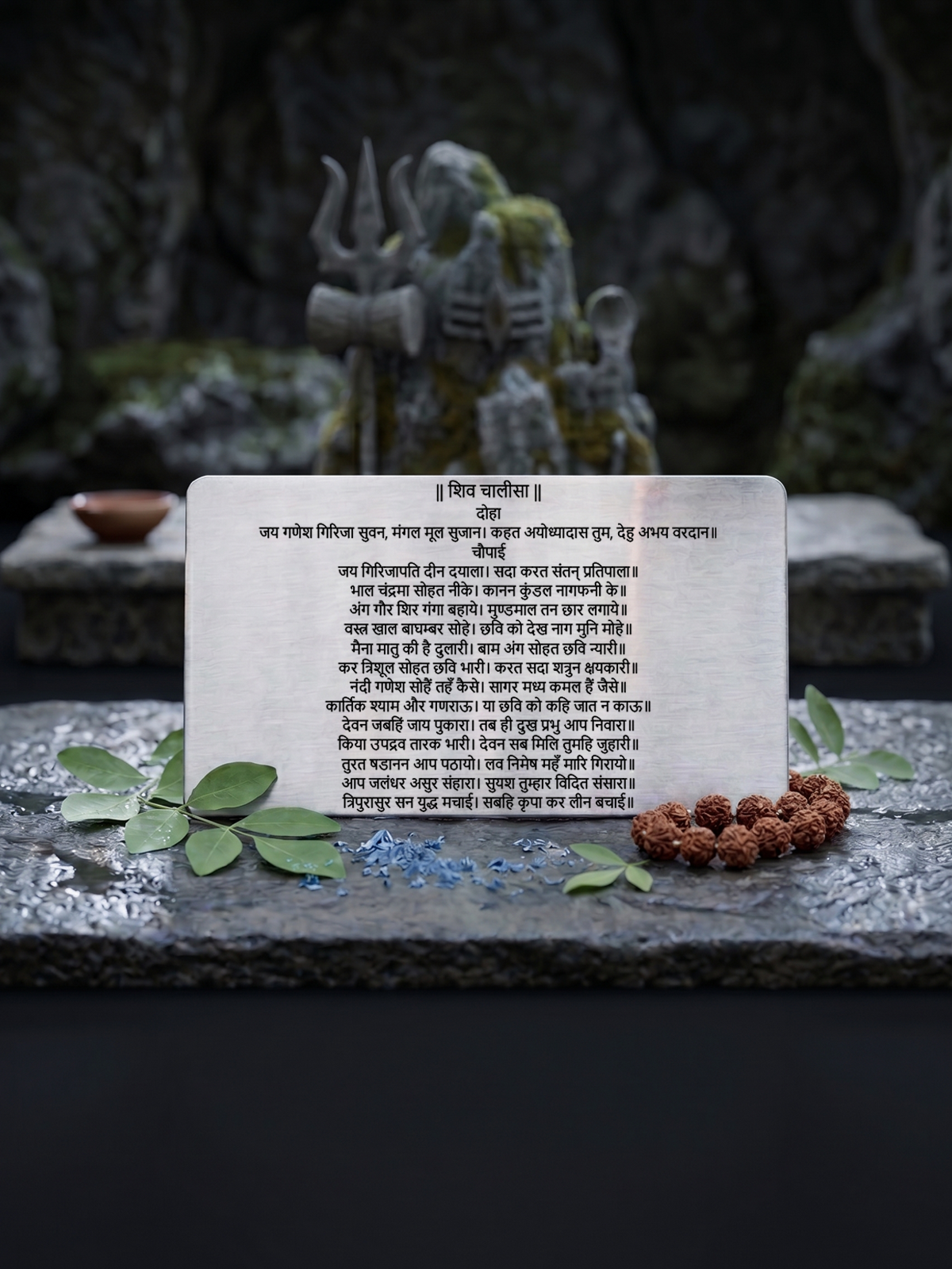 Shiv Chalisa Metal Card