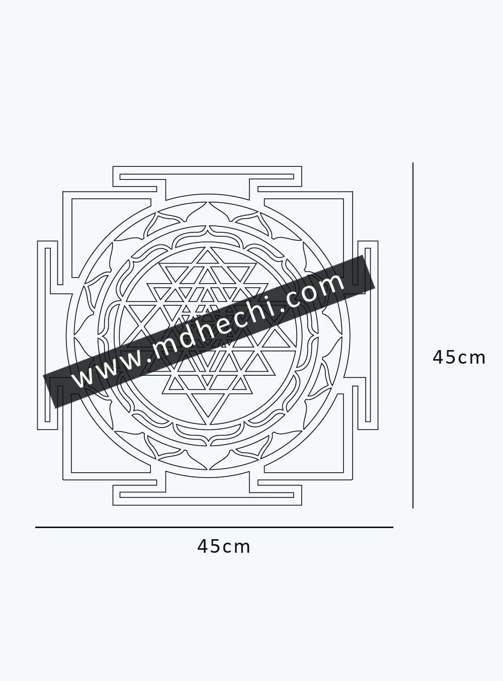 Sri Yantra Metal Wall Hanging – Black