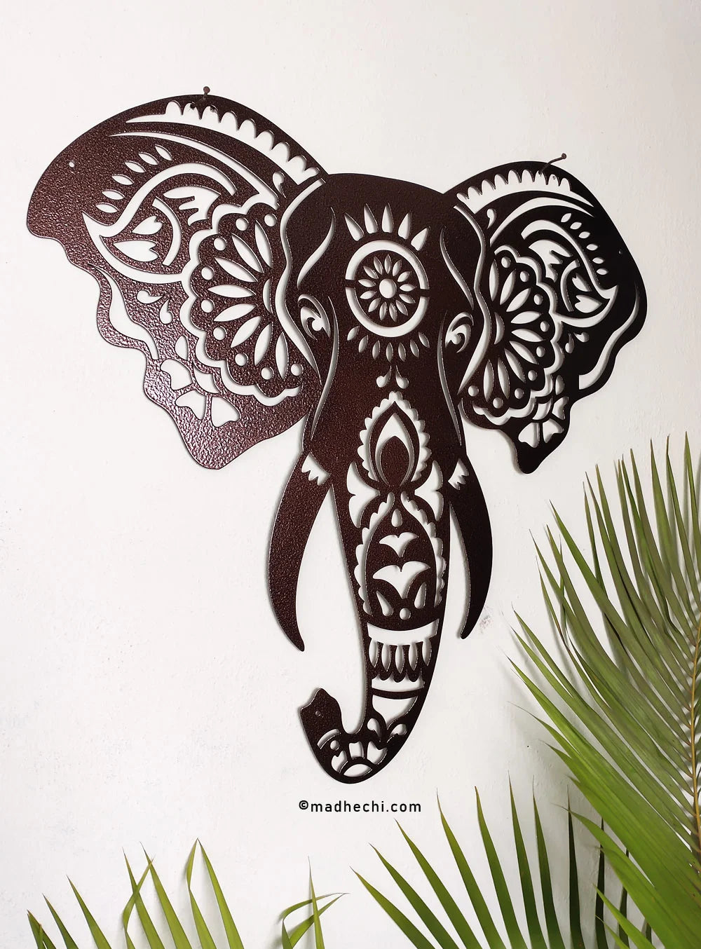 Indian Elephant Copper Finish Wall Hanging