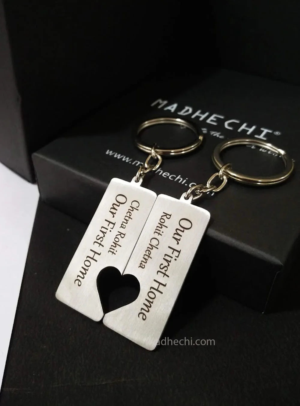 Our First Home Couple Keychain