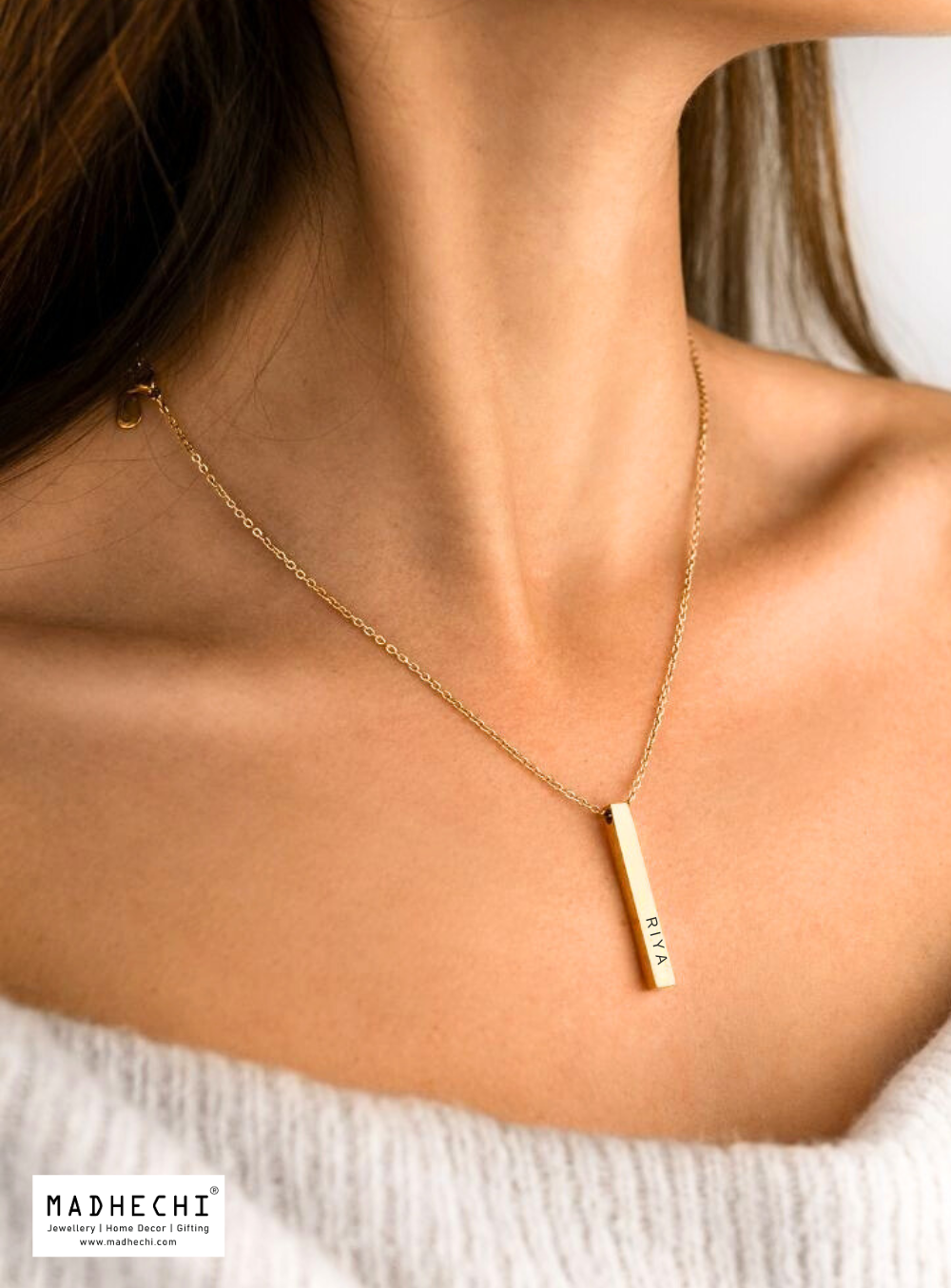 Personalized Cuboid Necklace