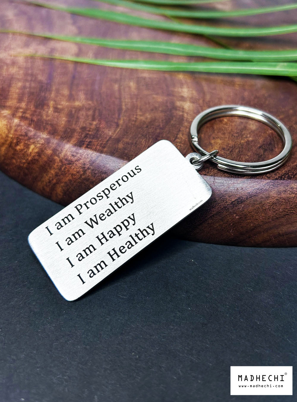 Piositive Keychains Buy Postive Vibes Affirmation Keychain | Madhechi