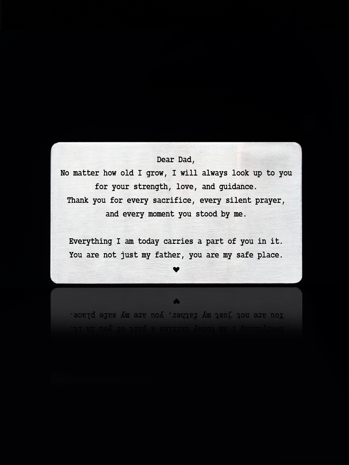Dear Dad Metal Card