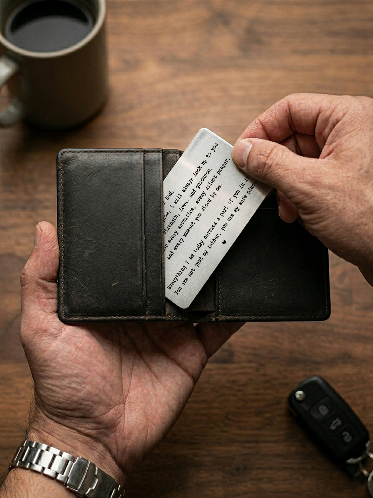Dear Dad Metal Card
