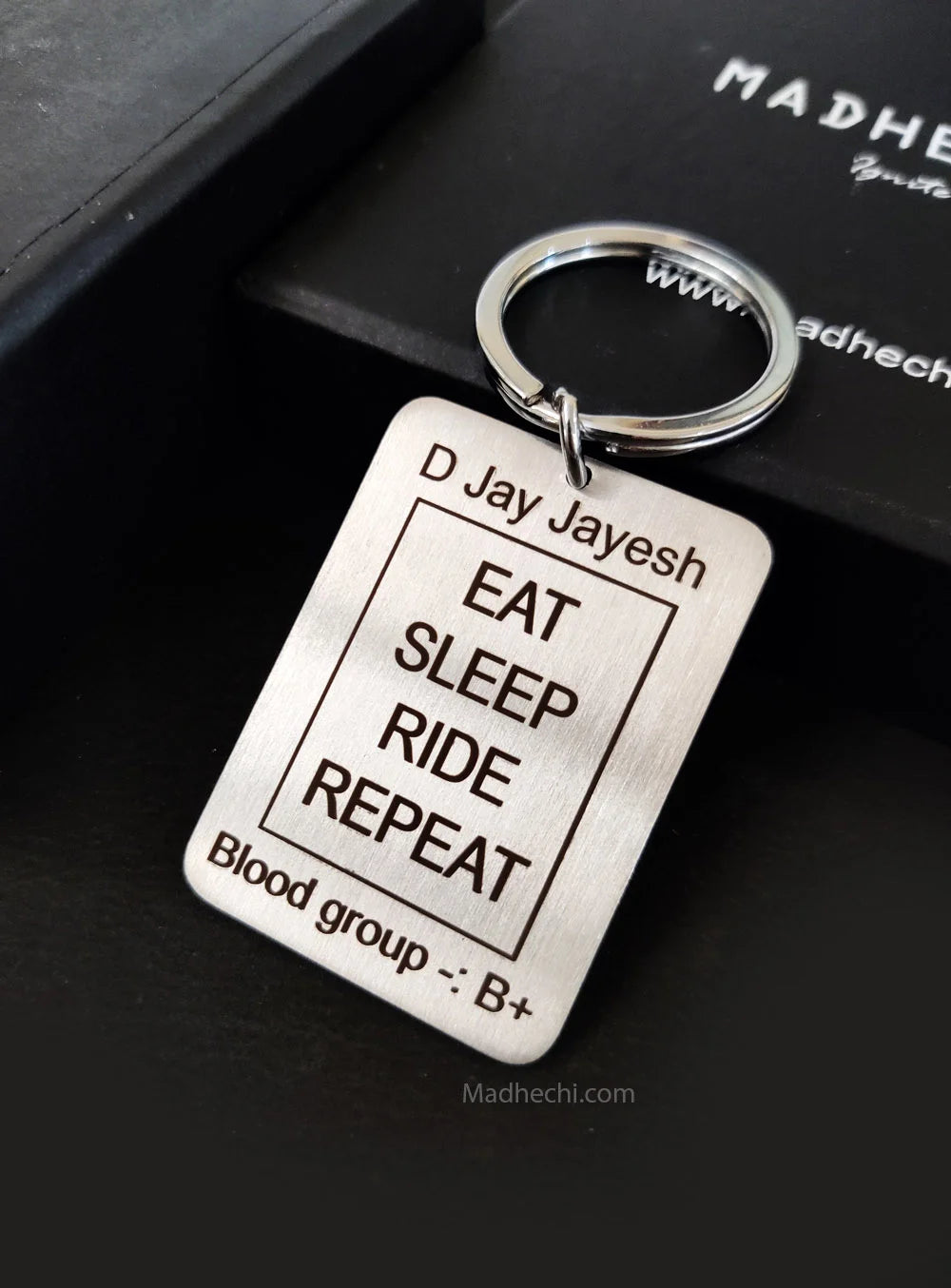 Eat Sleep Ride Repeat Keychain