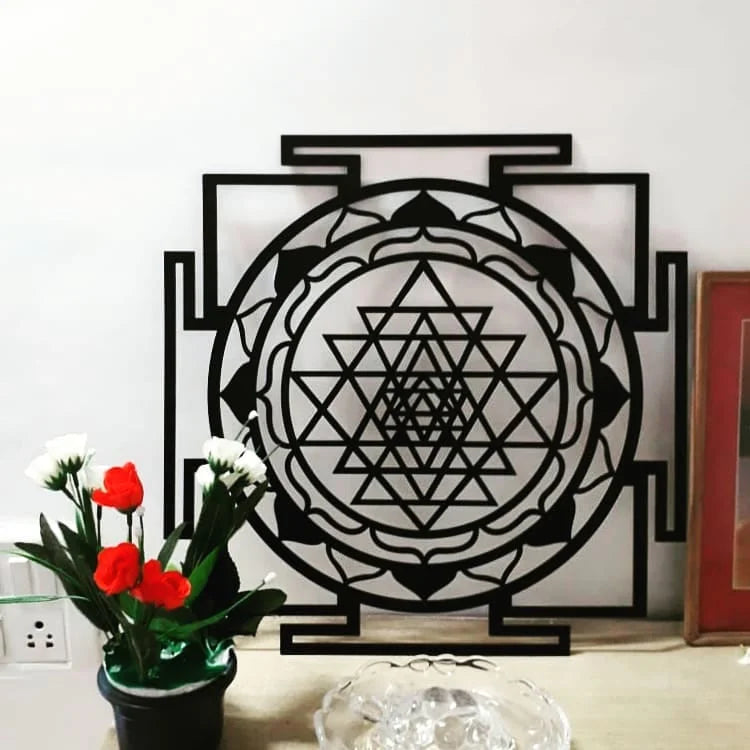 Sri Yantra Wall Art | Buy Metal Wall Hanging decor | Madhechi