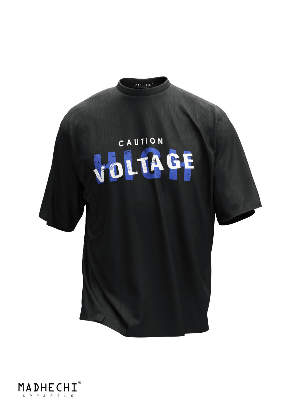 High Voltage Oversized Black T-Shirt