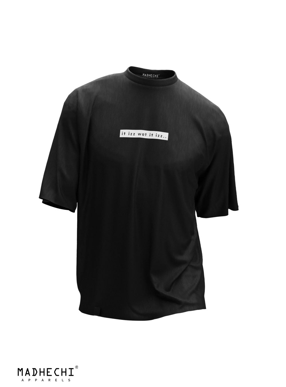 It Izz Wat It Izz Oversized Black T-Shirt
