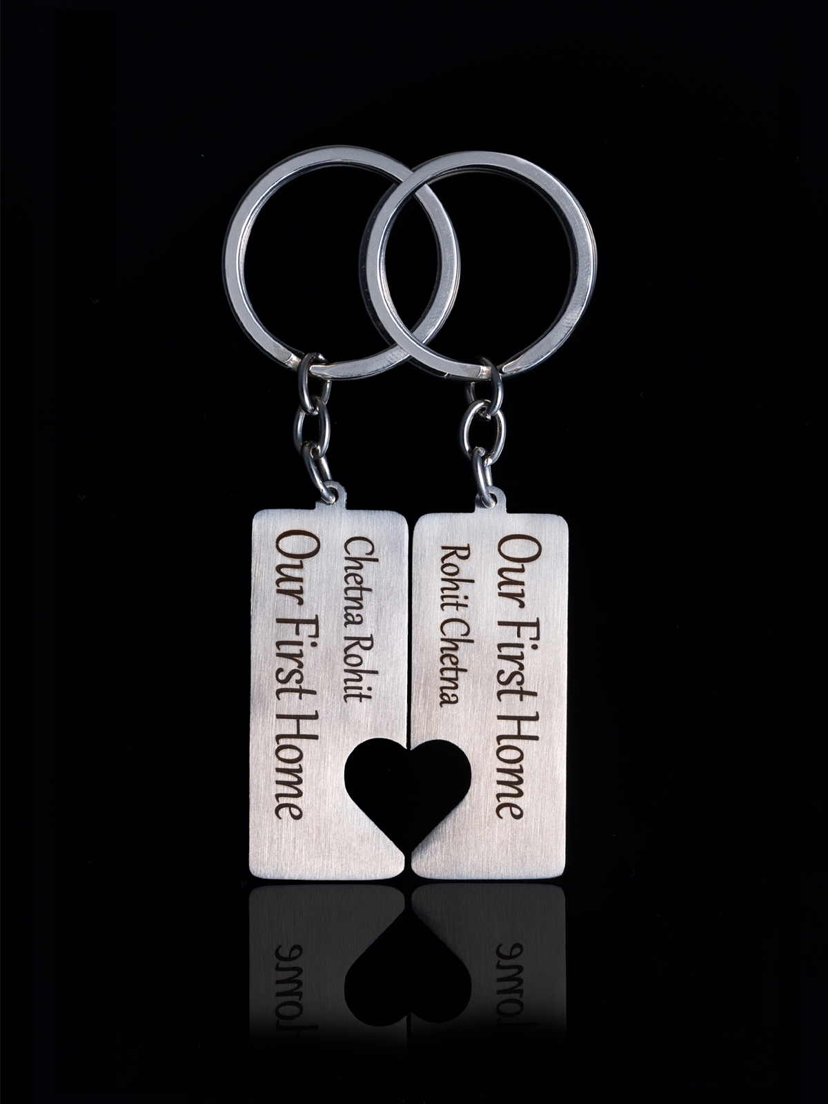 Our First Home Couple Keychain