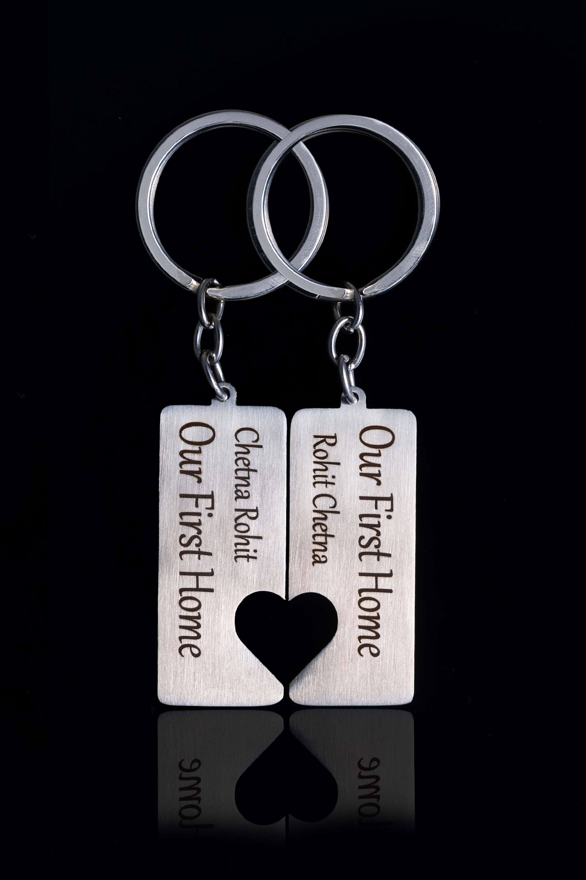 Our First Home Couple Keychain