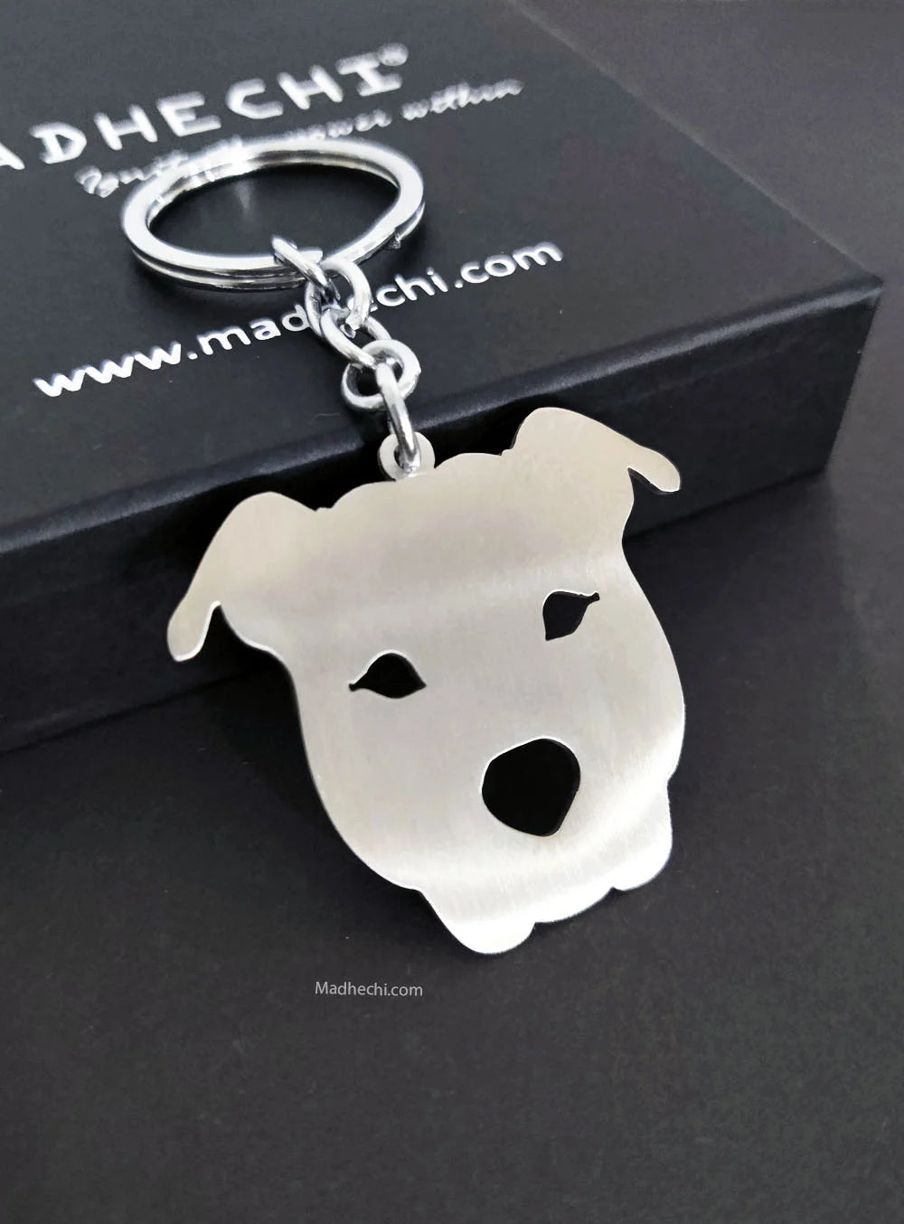 Pitbull Dog Keychain