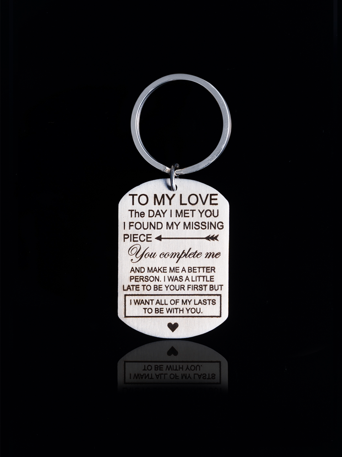 To My Love Keychain