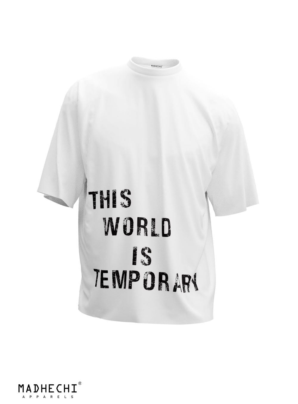 This World Is Temporary Oversized White T-Shirt